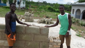 Building Construction practical at Afoako.