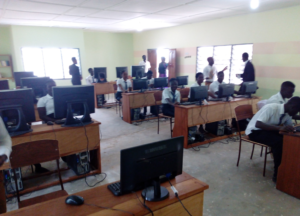 (A computer lab at Afoako ICCES in Ashanti region)