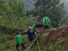 Cutting bamboo for new construction