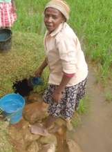 Villagers fetching water from the spring