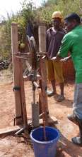 The drilling team working
