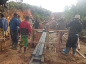Sanitary apron & fence installation in Maromena