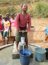 Rasoa is overjoyed with the gift of clean water!