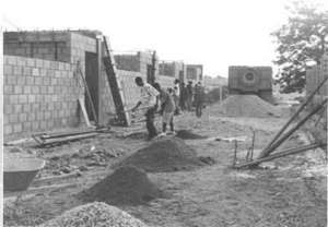 First Houses being built