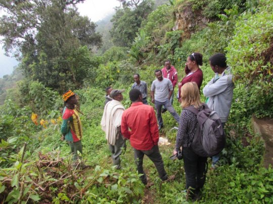 Receiving thanks from the village leaders