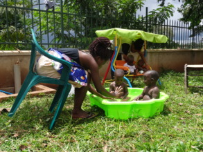 Having fun in the Paddling pool!