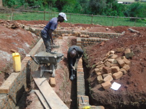 Building the walls.