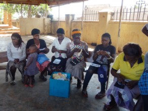 Teen mothers taking part in the programme.
