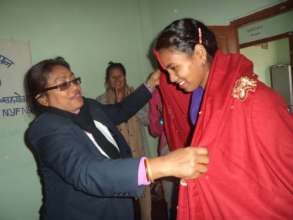 Saraswoti honored for her accomplishment