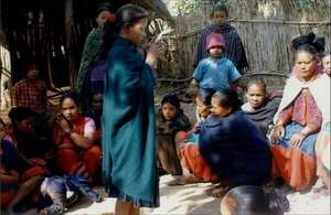 Young Girl Educating Mothers on Children's Rights
