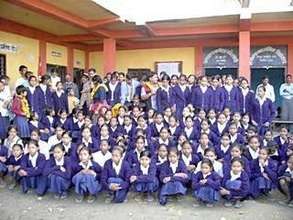 Newly freed young girls receiving an education