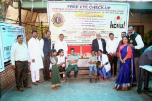 Eye checkup camp by Lions Club International