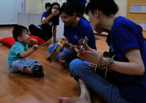 Cheng could follow the tempo as teachers played!