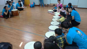 Improve concentration by playing percussion