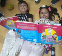 Children with our workshop books