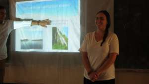Kashif and Jess teaching about water.