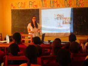 Jessica (intern) teaches the World Religion class