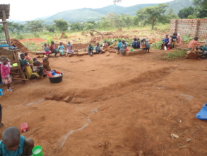Our School children having their porridge