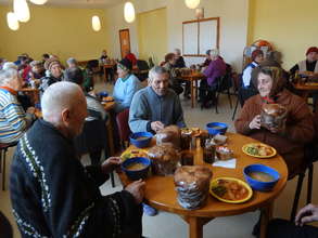 Enjoying lunch