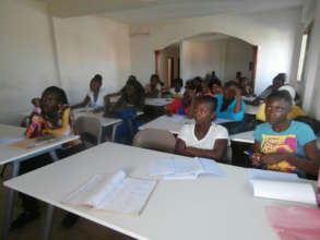 Girls attending class at Centre