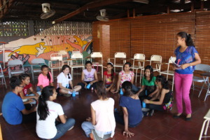 Rosselin leads workshops with other teens