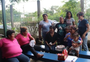 Ivania celebrates with the Courageous Women group