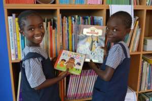 Malaika students enjoying the new library