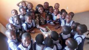 New Kindergarten Class with their Teacher, Therese