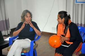 IsraAID staff leading the workshops