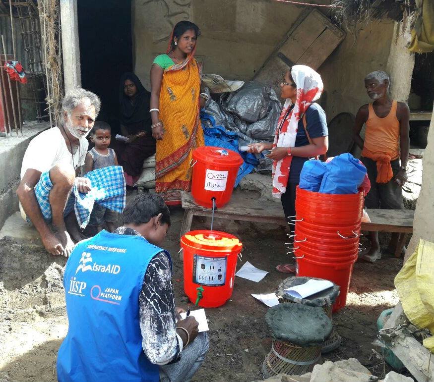 Water filter installation with JISP