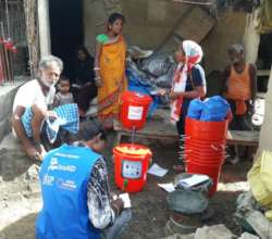 Water filter installation with JISP