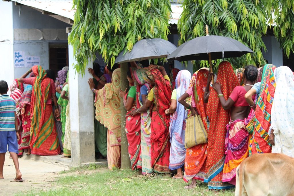 Line to IsraAID's medical clinic in Saptari