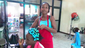 Susan - learning hair dressing