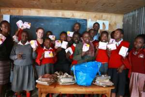 Girls receiving pads