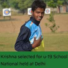 Krishna selected in nationals