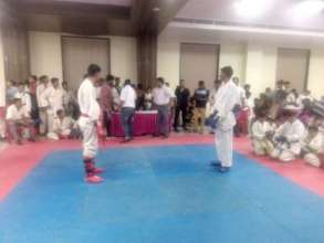 Akshay won Silver in Karate State