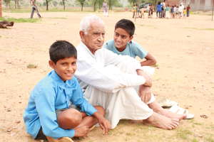 With Dadaji (grandfather)
