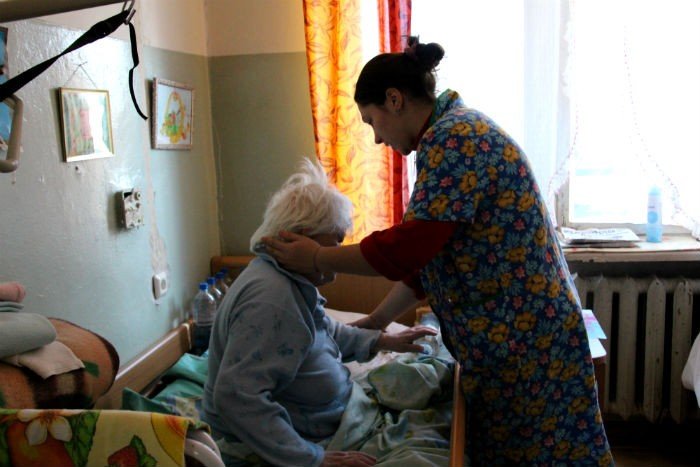 Nurses for old and disabled people in Russia