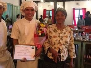 Koan graduating from Haven with his very proud mum