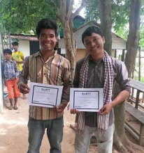 Sopheap & Nang complete their teacher training