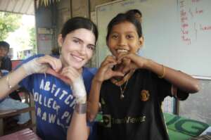 Volunteer Phoebe sharing moments