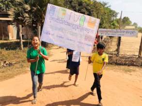 Smiles as our students head out for the clean-up!