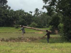 Local villagers giving a helping hand!