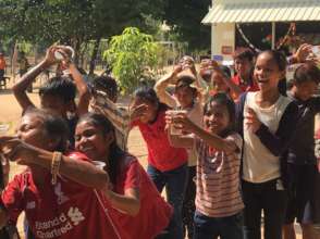 Water games at our Khmer New Year party