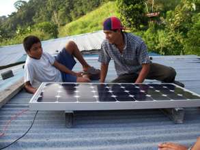 Newly installed solar panel in Santa Librada
