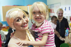 Young patient with Ella from "Frozen"