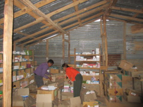 Unboxing of medicines at the clinic