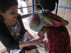 RMF Nurse supporting for breast feeding