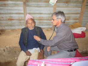 Motilal Bohara being examined at RMF clinic