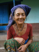 A local woman in a remote village, Gorkha